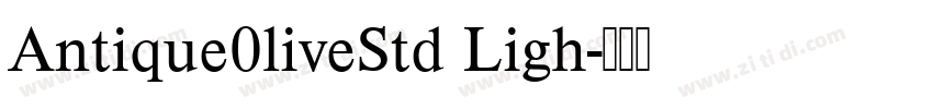 Antique0liveStd Ligh字体转换